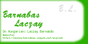 barnabas laczay business card